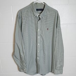 Polo by Ralph Lauren Micro Stripe Cotton Casual Button Down Shirt XXL